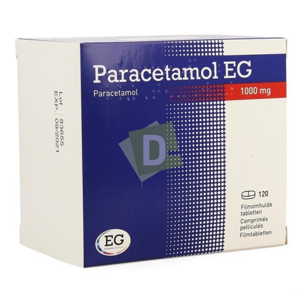 Paracétamol EG 1000 mg x 120 Comprimés pelliculés