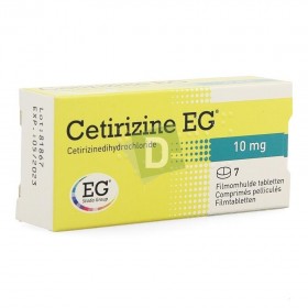 Cetirizine EG 10 mg x 7 Film-coated tablets