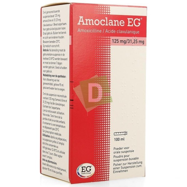 Amoclane EG 125 mg / 31,25 mg Sirop 100 ml