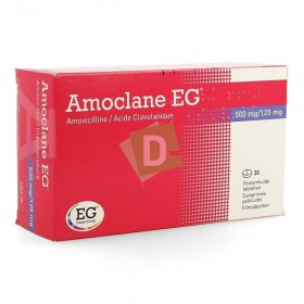 Amoclane EG 500 mg / 125 mg x 30 Comprimés pelliculés