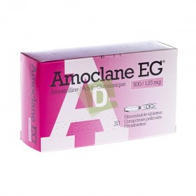 Amoclane EG 500 mg / 125 mg x 30 Comprimés pelliculés