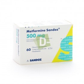 Metformine Sandoz 500 mg x 60 Comprimés pelliculés : Aide à soigner le Diabète