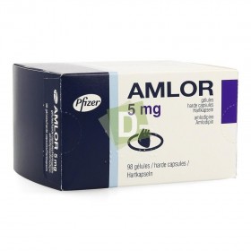 Amlor 5 mg x 98 Gélules