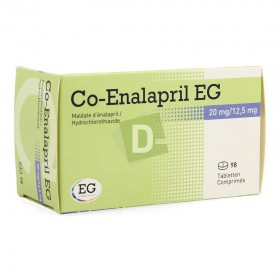 Co-Enalapril EG 20 mg/ 12,5 mg x 98 Comprimés : Aide à soigner l'hypertension essentielle