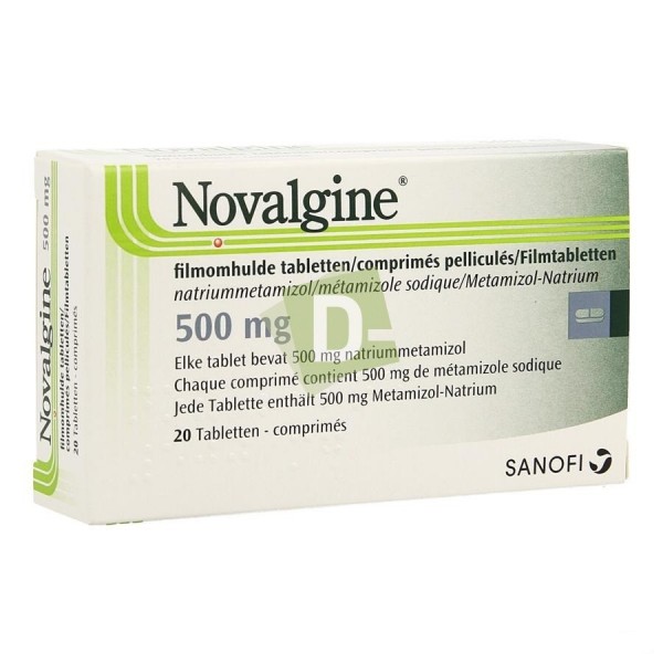 Novalgine 500 mg x 20 Comprimés pelliculés