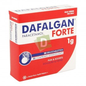 Dafalgan Forte ( Paracétamol ) 1000 mg x 20 Comprimés Efferv : Contre la douleur et la fièvre