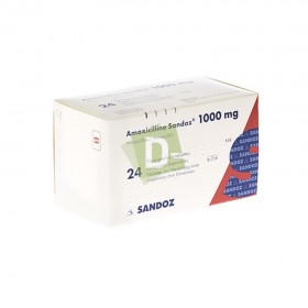 Amoxicillin Sandoz 1000 mg x 24 scored tablets