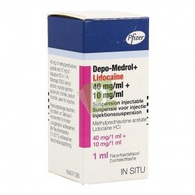 Depo-Medrol Lidocaïne 40 mg vial 40 mg / ml 1 x ml