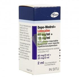 Depo-Medrol + Lidocaïne 80 mg vial 40 mg / ml 1 x ml