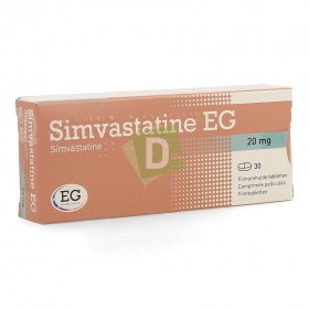 Simvastatin EG 20 mg x 30 Tablets: Treats cholesterol