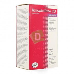 Amoxicilline EG 500 mg / 5 ml Sirop 100 ml