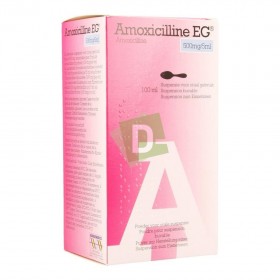 Amoxicilline EG 500 mg / 5 ml Sirop 100 ml