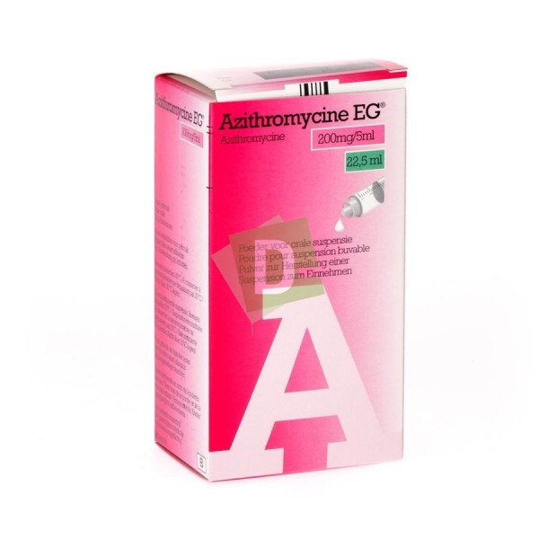 Azithromycin EG 200 mg / 5 ml Oral suspension (Syrup) 22.5 ml