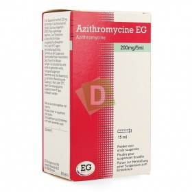 Azithromycine EG 200 mg / 5 ml Suspension buvable (Sirop) 15 ml