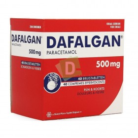 Dafalgan 500 mg x 40 Tablets Efferv : Against pain and fiever