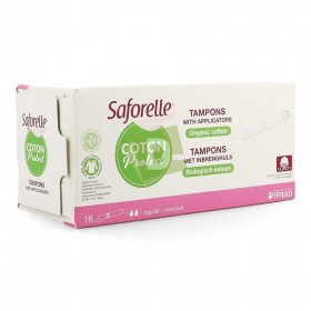 Saforelle Coton Protect Tampon avec applicateur normal/regular x 16 Pièces