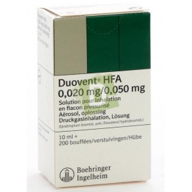Duovent HFA 0.020 mg / 0.050mg Aerosol 10 ml (200 Doses)