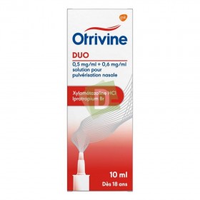 Otrivine Duo Spray Nasal 10 ml : Décongestionne le nez bouché