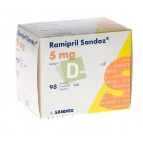 Ramipril Sandoz 5 mg x 98 Comprimés