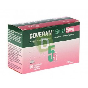 Coveram 5 mg / 5 mg x 90 Comprimés : Traite l'hypertension artérielle essentielle