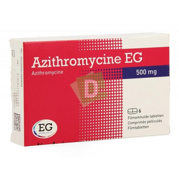Azithromycin EG 500 mg x 6 Tablets: Treats respiratory tract infections