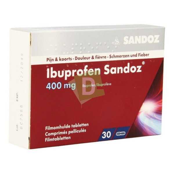 Ibuprofen Sandoz 400 mg x 30 Coated tablets