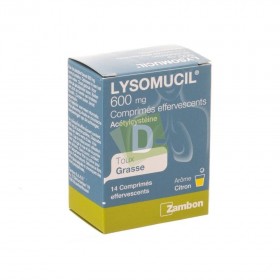 Lysomucil 600 mg x 14 Comprimés effervescents : Contre la taux grasse