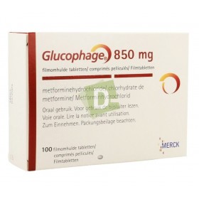 Glucophage 850 mg x 100 Comprimés pelliculés