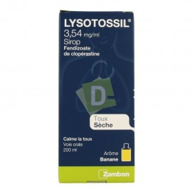 Lysotossil 3.5 mg / ml Sirop 200 ml : Calme la toux sèche