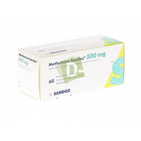 Metformine Sandoz 500 mg x 60 Comprimés pelliculés : Aide à soigner le Diabète