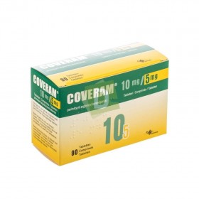 Coveram 10 mg / 5 mg x 90 Comprimés : Traite l'hypertension artérielle essentielle