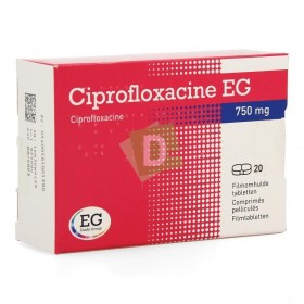 Ciprofloxacine EG 750 mg x 20 Comprimés pelliculés