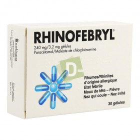 Rhinofébryl x 30 Gélules : Combat les états fébriles, maux de tête, fièvre