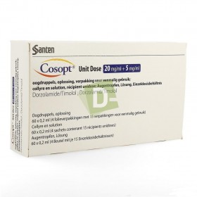 Cosopt (Dorzolamide + Timolol) 20 mg/ ml + 5mg/ ml 0.2 ml x 60 Unidose