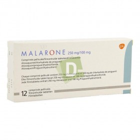 Malarone 250 mg / 100 mg x 12 Comprimés