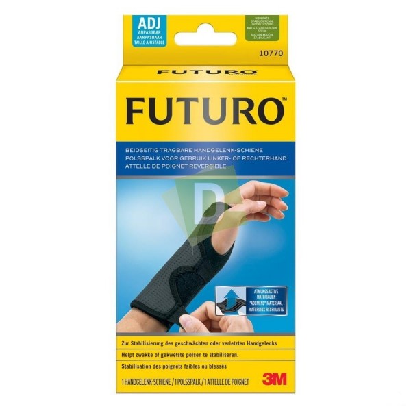 Futuro Attelle Poignet Reversible Ajustable Noir