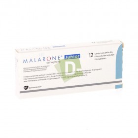 Malarone Junior 62.5 mg / 25 mg x 12 Comprimés