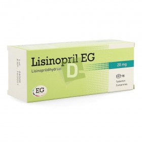 Lisinopril EG 20 mg x 98 Comprimés