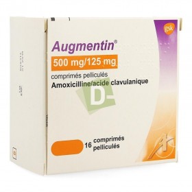 Augmentin 500 mg / 125 mg x 16 Comprimés pelliculés