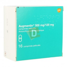 Augmentin 500 mg / 125 mg x 16 Comprimés pelliculés