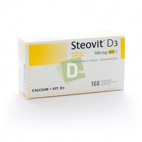 Steovit D3 Citron 500 mg / 400 Ui x 168 Comprimés à croquer