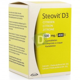 Steovit D3 Citron 500 mg / 400 Ui x 60 Comprimés à croquer