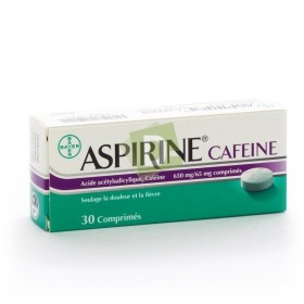 Aspirin Caffeine 650 mg / 65 mg x 30 Tablets