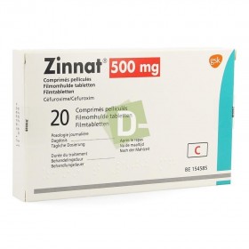 Zinnat 500 mg x 20 Comprimés pelliculés
