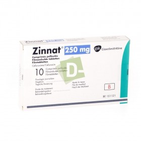 Zinnat 250 mg x 10 Comprimés pelliculés